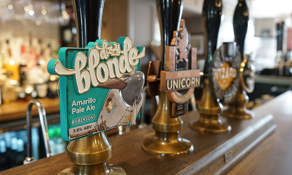 A picture of our award-winning cask ales at the Tatton Arms